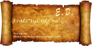 Erdélyi Dóra névjegykártya